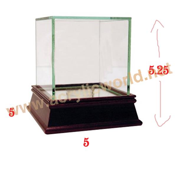 acrylic box display with wooden base